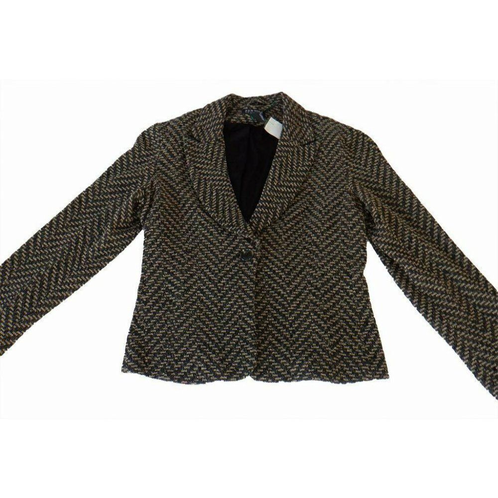 NY & Co brown Chevron suit jacket blazer